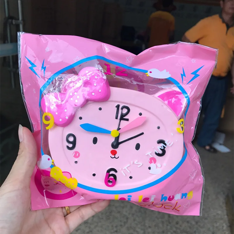 12 см Jumbo Squishy мультфильм котенок будильник Радуга медленный рост красочные часы Дети Кукла торт игрушки декор мягкий Squeeze Fun подарок