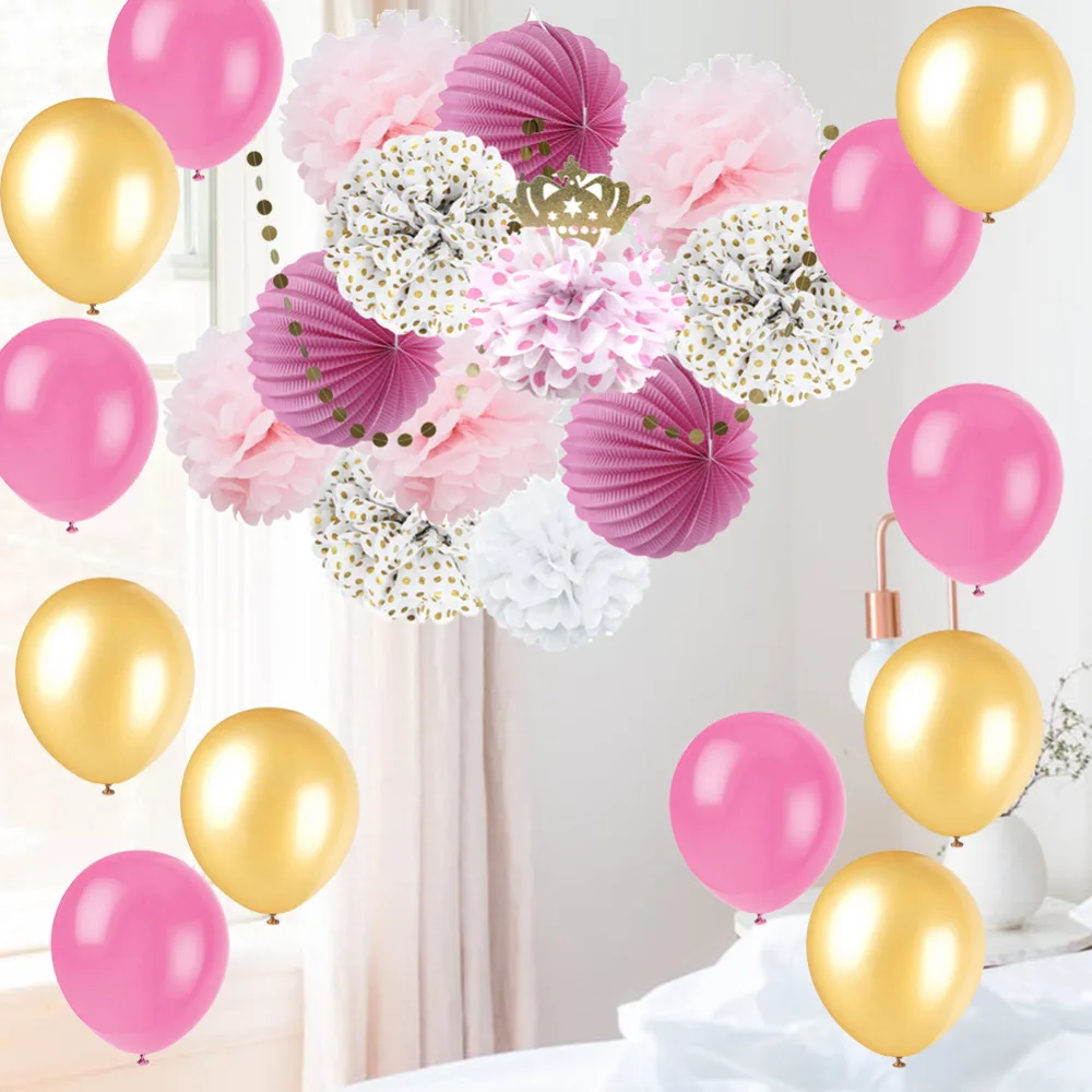 25pcs Party Decoration Kit Latex Balloon/Tissue Po...