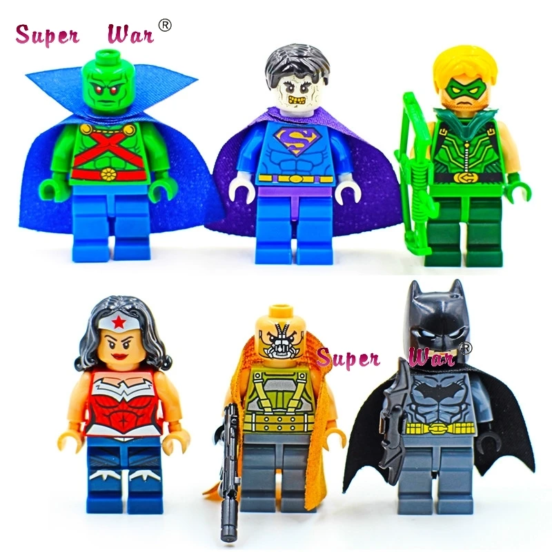 

1PCS superhero marvel avengers Batman Bizarro Bane Wonder Woman building blocks action bricks toys for children