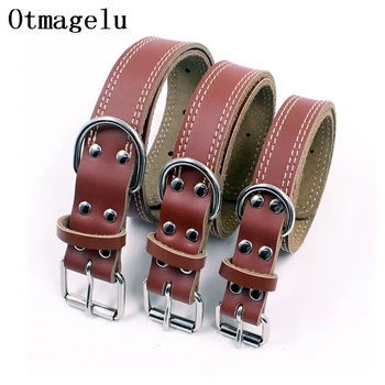 

Professional Leather Dog Collars Adjustable Pet Dog Necktie Necklace Harness For Pitbull Bull Terrier Big Medium Dog Accessories