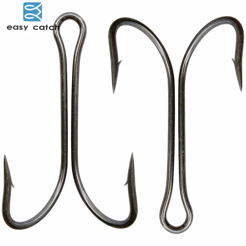 

Easy Catch 100pcs 9908 Double Fishing Hooks Small Fly Tying Double Fishing Hook For Jig Size 1 2 4 6 8 1/0 2/0 3/0 4/0