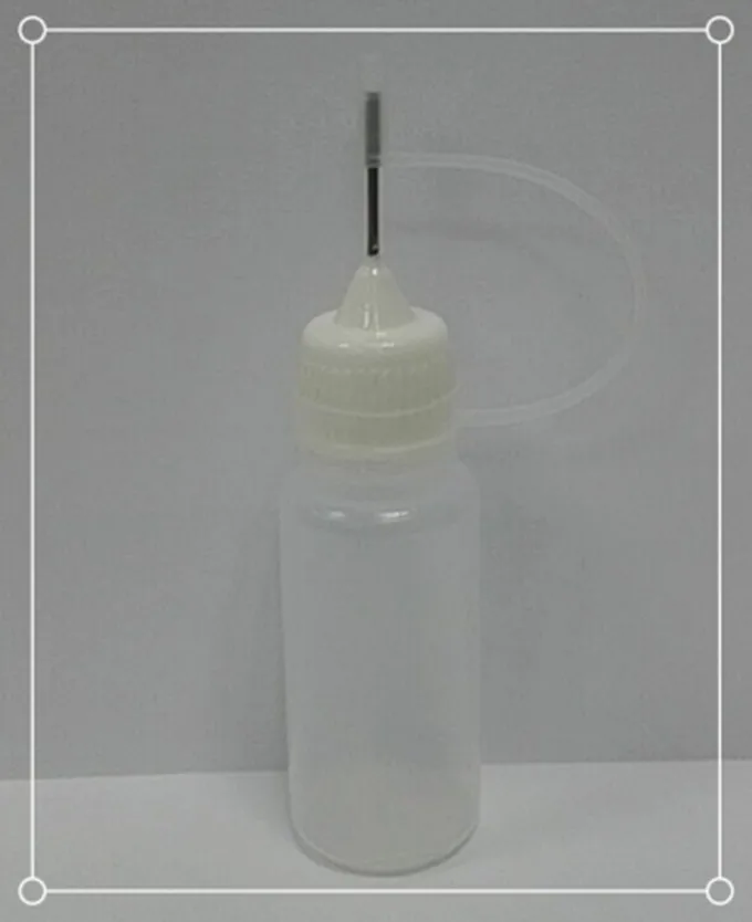 Игольчатая капельница крышка с металлической иглой 10 мл пластиковая бутылка для кальяна 300 шт - Цвет: Белый