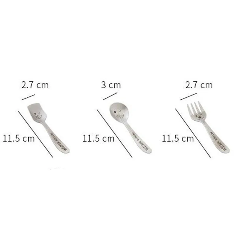 1PC Smile Tableware Stainless Steel Ice Cream Tea Coffee Dinnerware for Children Gift (7)