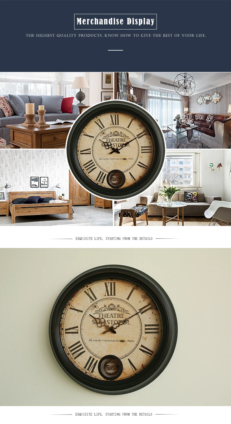 Большой Творческий Гостиная настенные часы в винтажном стиле металлические украшения часы Дизайнер Relogio Parede время Reloj Cocina украшение 50A0877