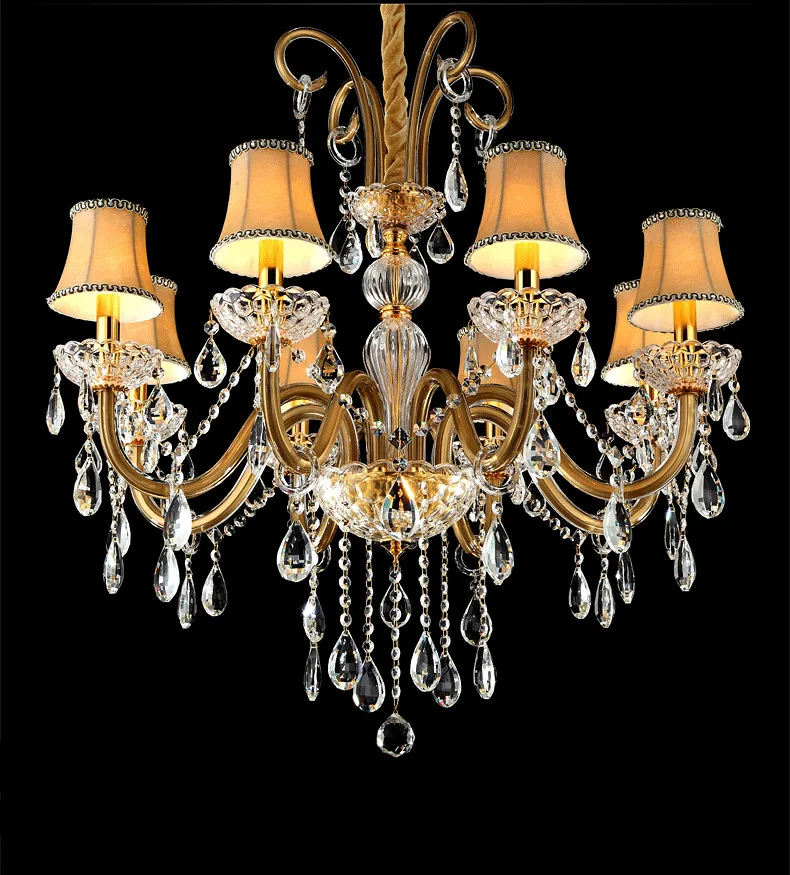 8 heads home Crystal lighting Champagne gold chandelier Lamps ... 8 heads home Crystal lighting Champagne gold chandelier Lamps ...