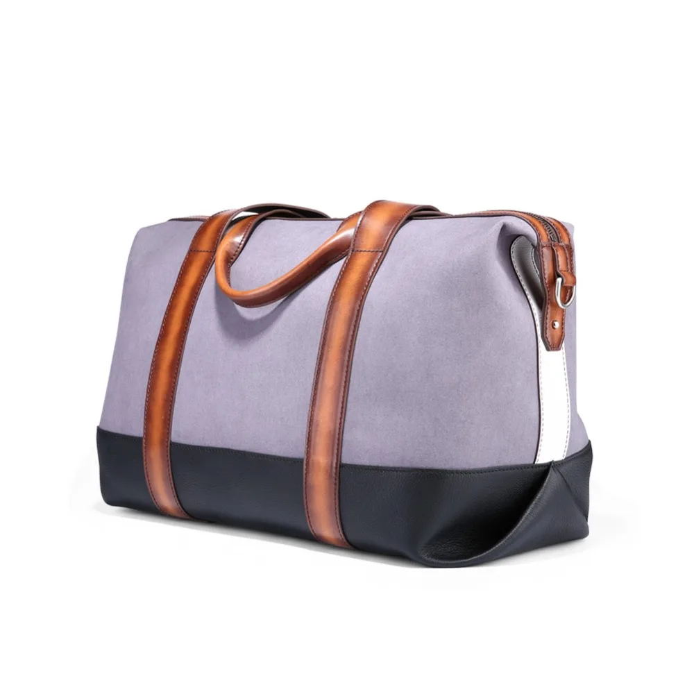 

TERSE_Large capacity mens womens handbag handmade leather tote bag suede genuine leather shoulder bag cuatom service