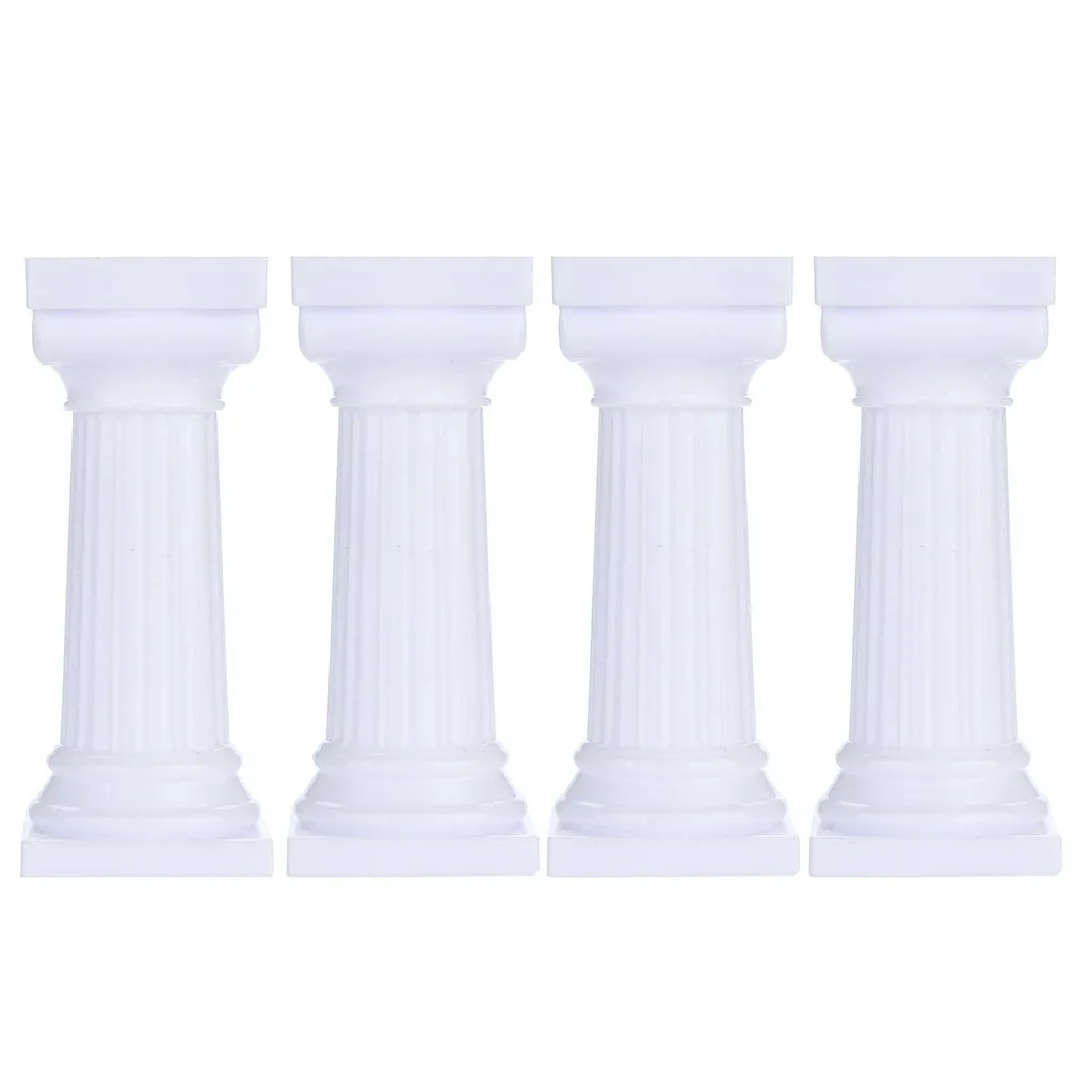 4Pcs 7.5Cm Multi-Layered Cake Roman Column Support Stand Decor Pillars Diy AZ