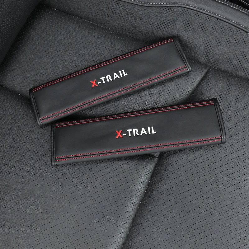 Внутренние автомобильные принадлежности ремень безопасности кожаный наплечный Чехол украшения автомобильные аксессуары для Nissan X-trail X trail T32
