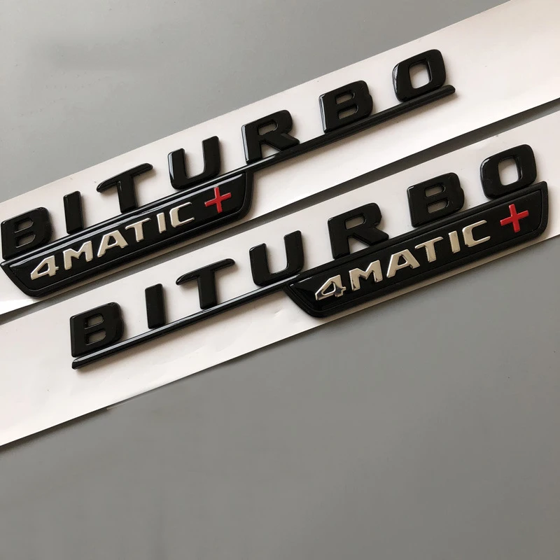Обувь на плоской подошве с буквенным принтом эмблемы для Mercedes Benz BITURBO 4matic+ красный плюс стайлинга автомобилей значок на крыло двойной турбо Стикеры хром черный, красный