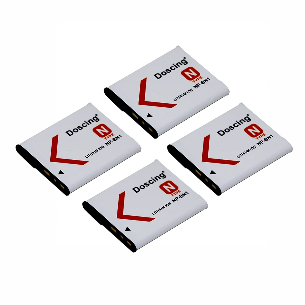 

4Pcs/lot 900mAh NP-BN1 Camera Battery NPBN1 NP BN1 BN Batteries For SONY DSC TX9 T99 WX5 TX7 TX5 W390 W380 W350 W320 W360 QX100