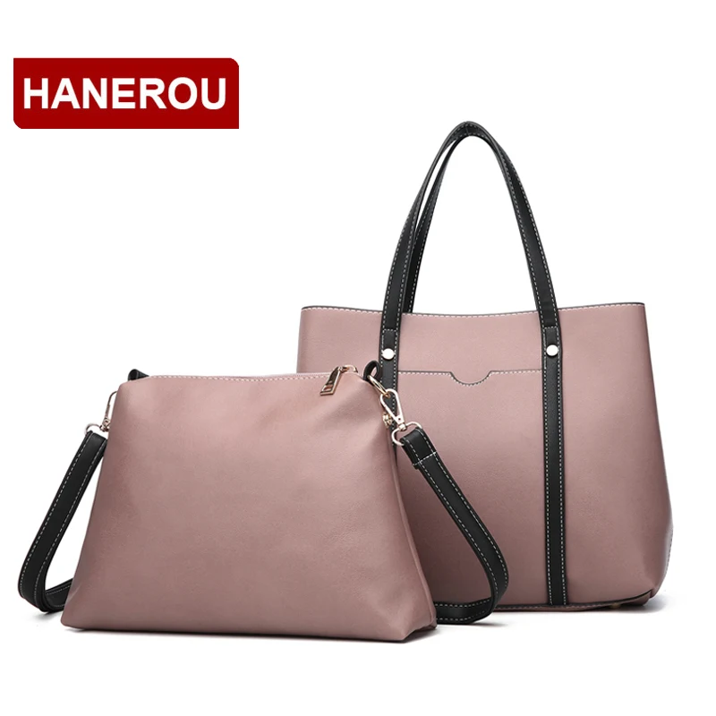 

Luxury Women Leather Handbags 2 Sets Bag For Women Composite Bags Female Patchwork Handbag High Quality Sac a Main Crossbody Bag