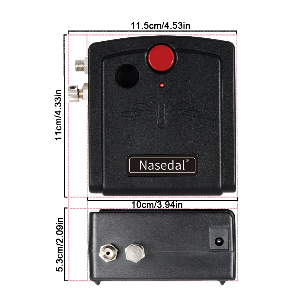 Nasedal NT 19 Компрессор Аэрографа 0.3mm 7cc Аэрограф Двойного Действия распылительный