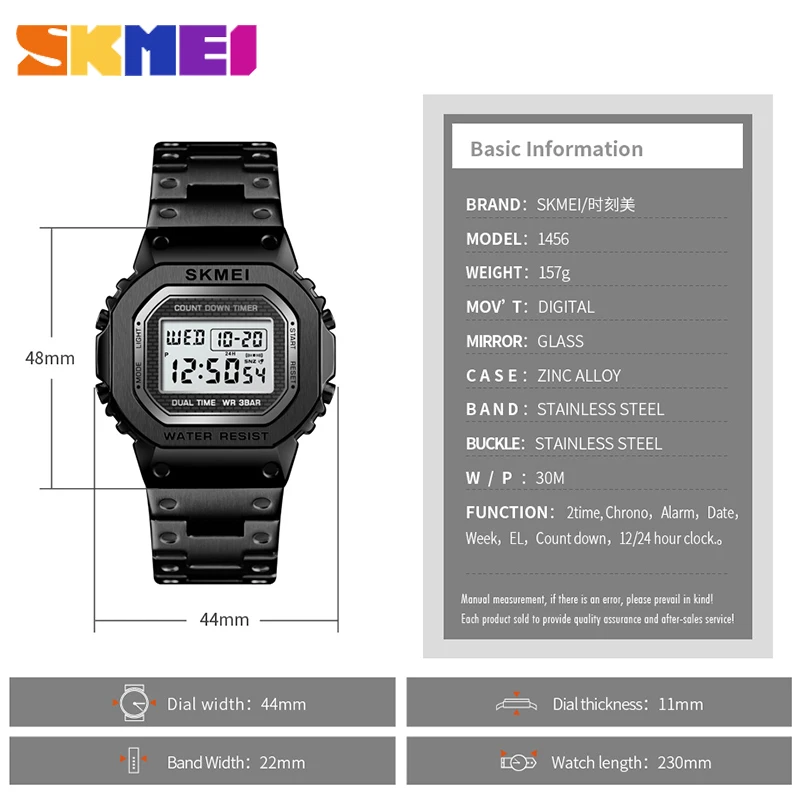 SKMEI спортивные часы мужские g-стиль светодиодные цифровые часы полностью стальные ударные водонепроницаемые часы с хронографом и будильником уличные мужские наручные часы