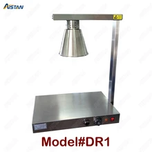 DR1/DR2 electric stainless steel food warmer heating warming lamp light for kitchen equipment electric food warming display showcase hotdog warmer cabinet high quality food warming display case food heating show case