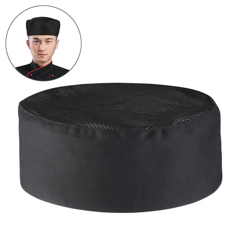 

ROSENICE 1Pcs Cook Adjustable Men Kitchen Baker Chef Elastic Cooking Cafe Restaurant Working Cap Breathable Mesh Chef Plain Hat