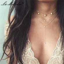 Новинка, богемное регулируемое многослойное ожерелье, блестящие звезды, подвеска, звено цепи, ожерелье, s чокер в подарок для женщин, воротник, ювелирное изделие