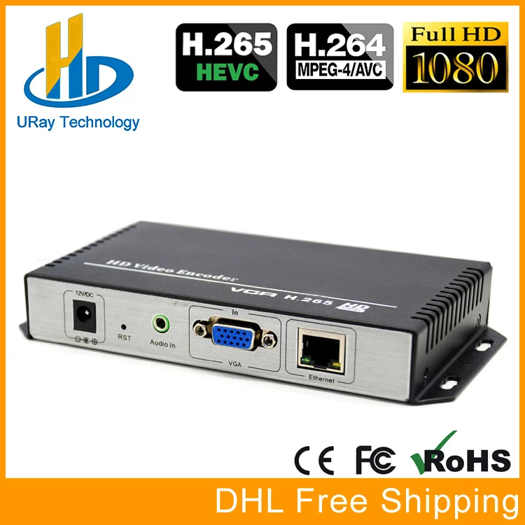 

DHL Free Shipping HEVC H.264 H.265 VGA IP Video Audio Streaming Encoder Transmitter IPTV Encoder H265 H264 With HTTP RTSP UDP