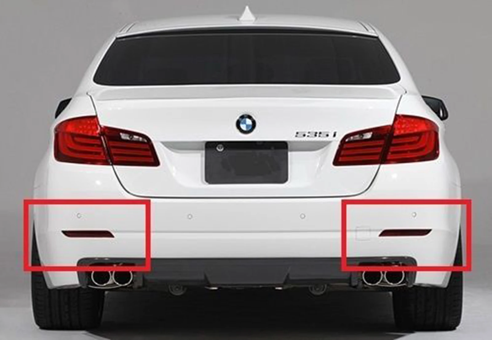 ANGRONG 2x Red LED Rear Bumper Reflector Brake Stop Reverse Light For BMW 5-Series F10 F11 F18