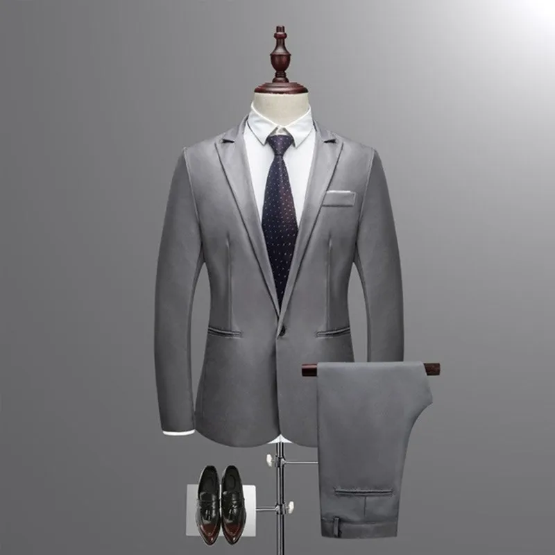 Customized new fashion men's clothing men's suit two-piece suit (jacket + pants) men's business formal suit ball party dress