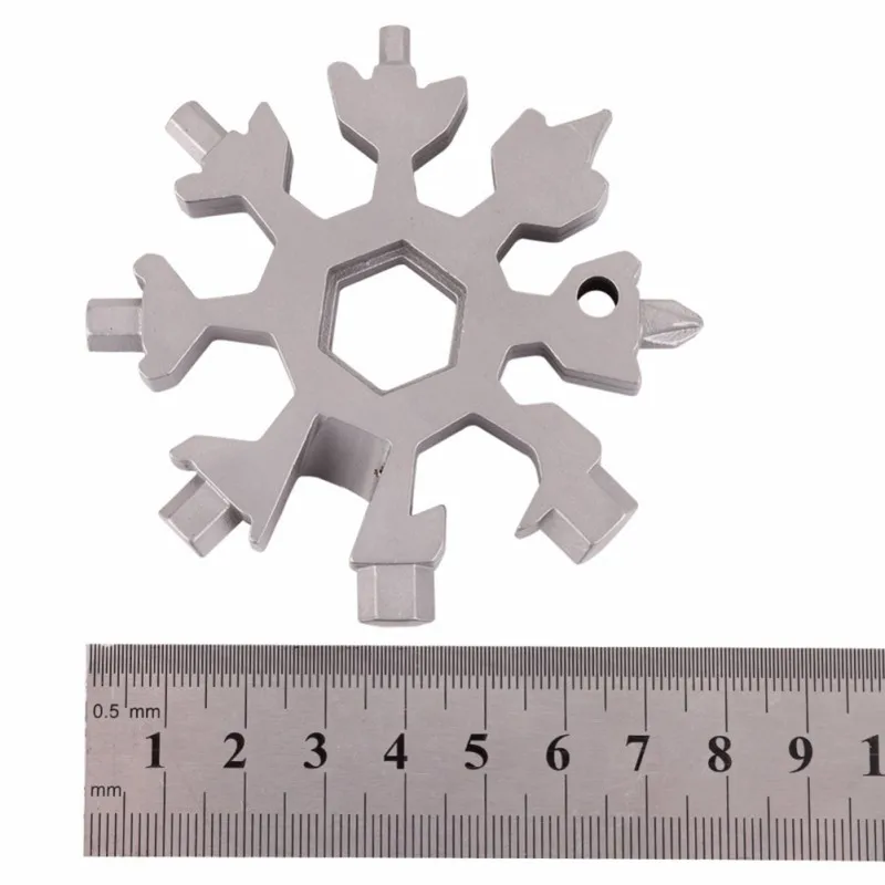 

HEXFLEX Snowflake Took Kit Bottle Opener for Home Outdoor Travel Mini Tool Kit Multi-functional Metal Tool Keychain Screwdriver