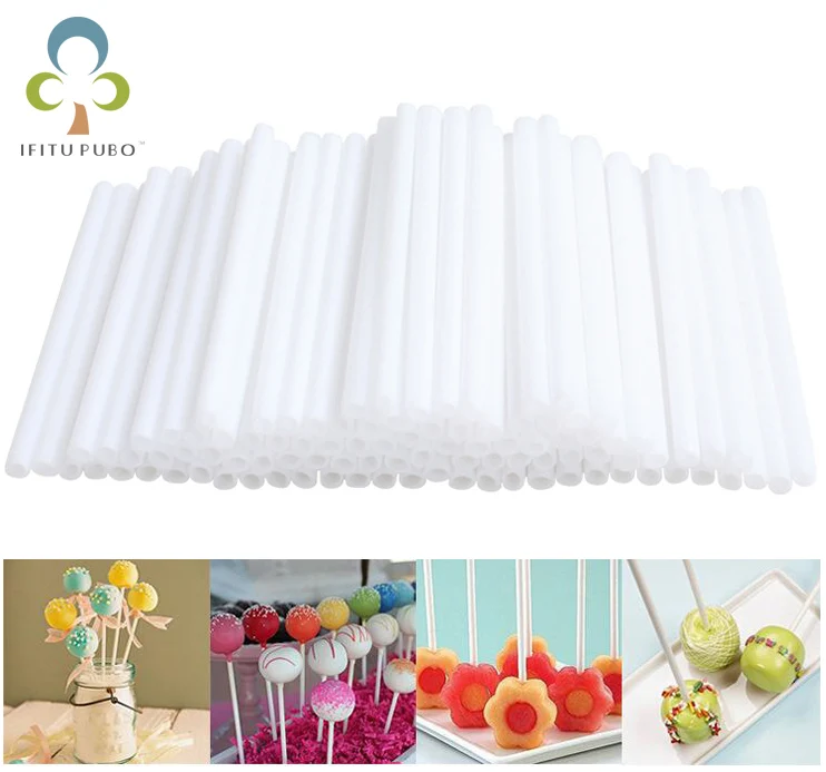 

100pcs/lot Lollipop lolly sugar-loaf cake pop Plastic stick 7cm length high quality FDA certification Material