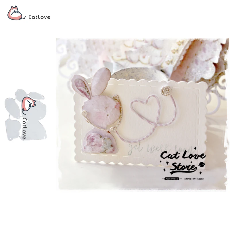 

Rabbit Animal Metal Cutting Dies Stencils For DIY Scrapbooking Paper Card Decorative Craft Dies Embossing Die Cuts New 2019