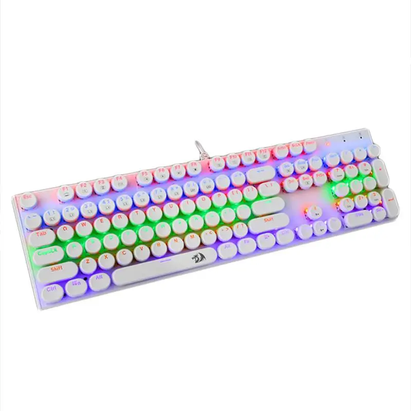

REDRAGON K350S Blue Switch Steam Punk Retro Round Key Virtual Mechanical Keyboard for Playerunknown'S Battlegrounds Game
