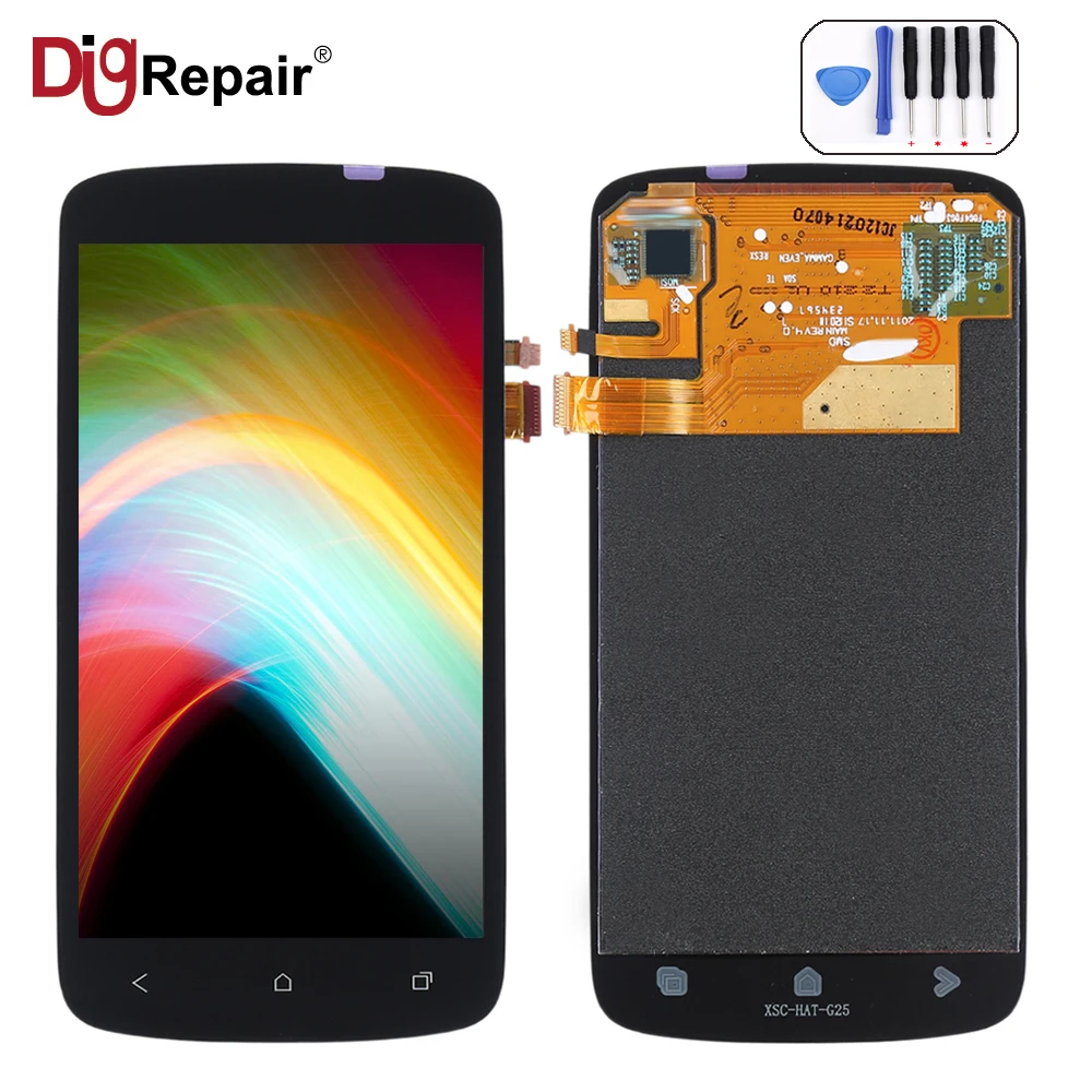

Black For HTC ONE S Cellphone LCD Display Digitizer Touch Screen Assembly Replacement Repair Parts Frame Tools 100% new tested