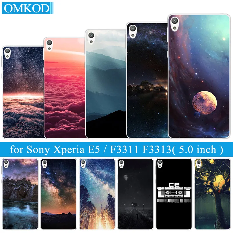 Для Sony Xperia E5 F3313 F3311 ilicone чехлы для телефонов чехол sony e5 E 5 TPU звездное небо задние |