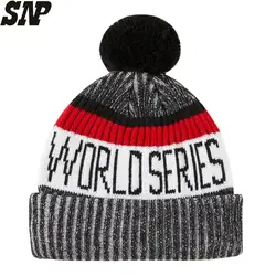 Зимняя мужская вязаная шапка из двойной ткани Skullies Gorro WORLD шапки для женщин и девочек кепки мягкие кости Skullies капот утепленная шапка