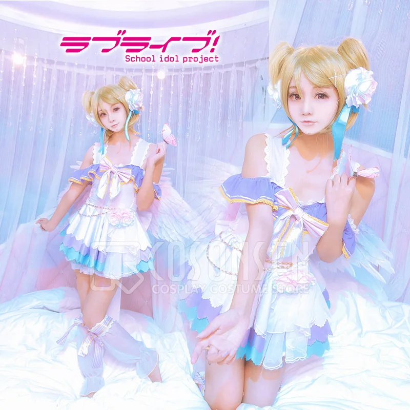 

COSPLAYONSEN Love Live! White Valentine's Day Awakening Dress Hanayo Koizumi Cosplay Costume All Sizes