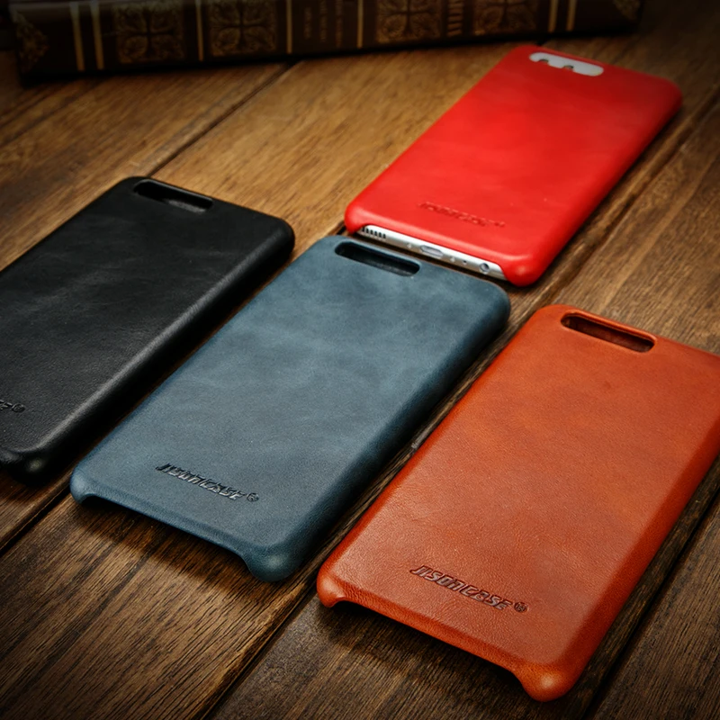 

Jisoncase Luxury Genuine Leather Case for Huawei P10 Business Slim Hard Back Cover Adsorption Fitted Cases for Huawei P10