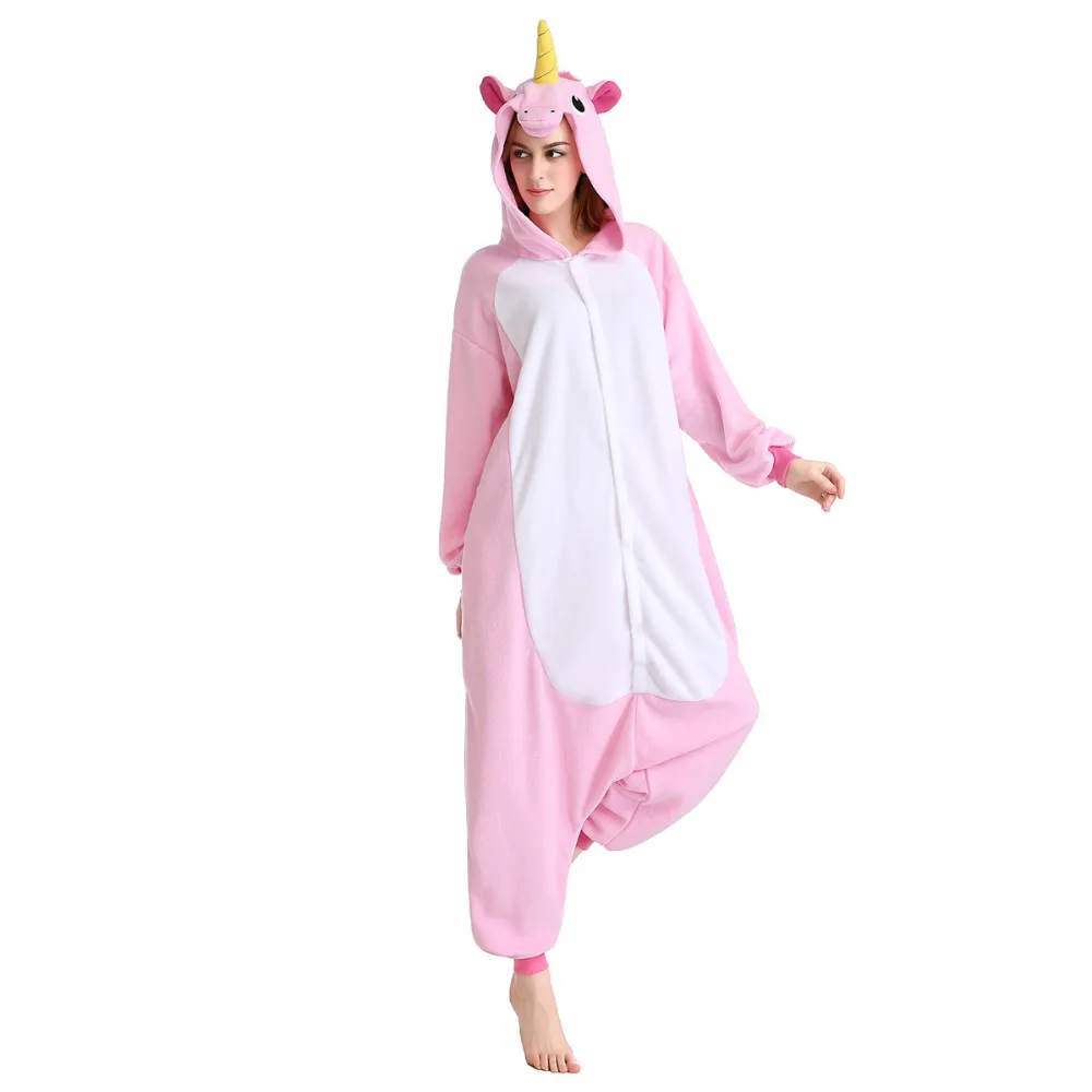 Newcosplay Anime Cosplay Costume Unisexe de Bande Dessinée Pyjamas Nouveau Rose Licorne Costume animal kigurmi costumiers