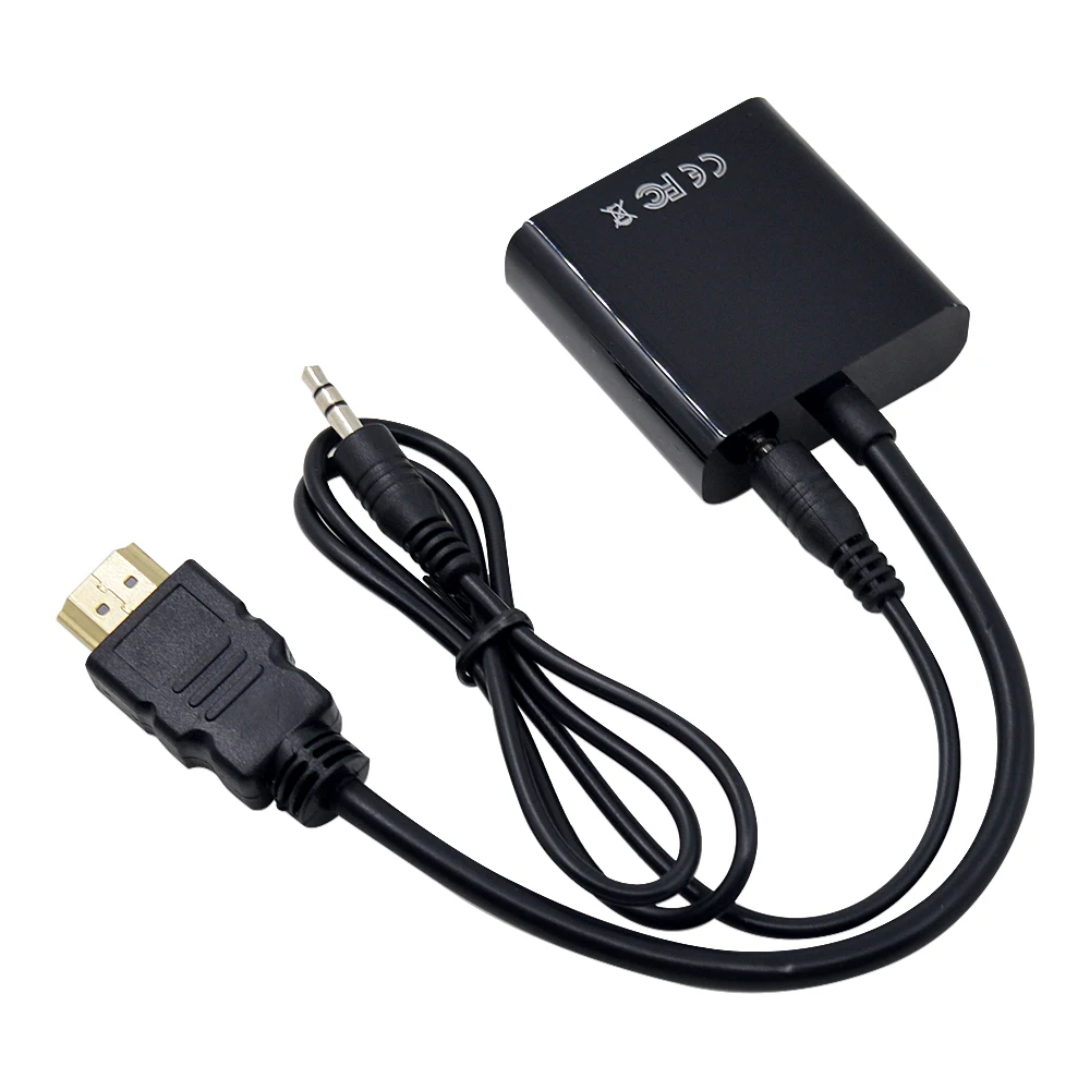 Адаптер CHIPAL для hdmi vga адаптер HDMI2VGA с аудиокабелем ПК компьютера ноутбука