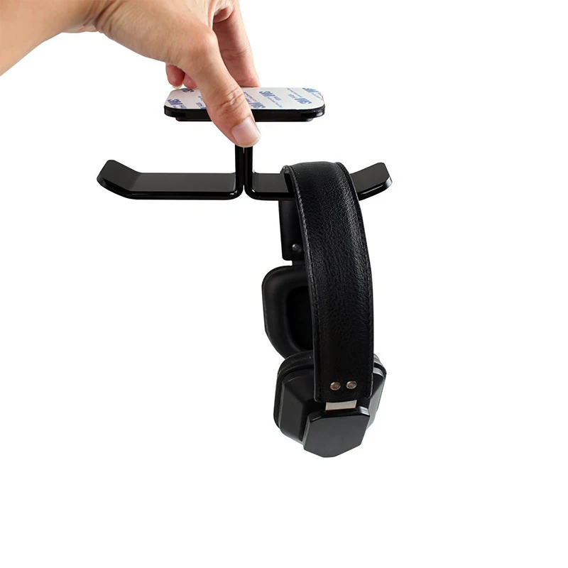 Durable Headphone Headset Holder Hanger Double Hook Wall Desk Mount Desktop Display Earphone Headset Bracket Holder Stand (1)