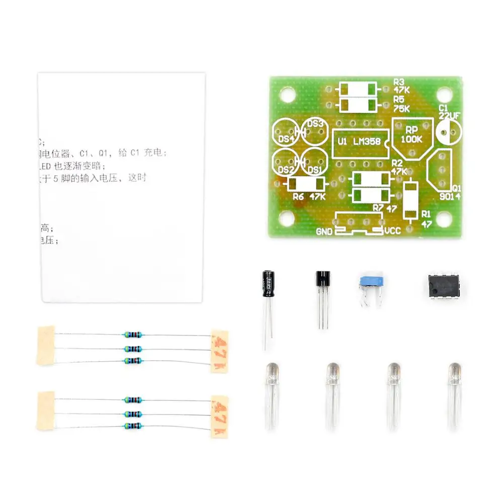 LM358 светодиодный светильник для дыхания набор электронных продуктов комплектов