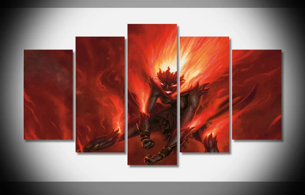 

7362 video games demon red Poster wood Framed Gallery wrap art print home wall decor Gift wall picture Already to hung digital