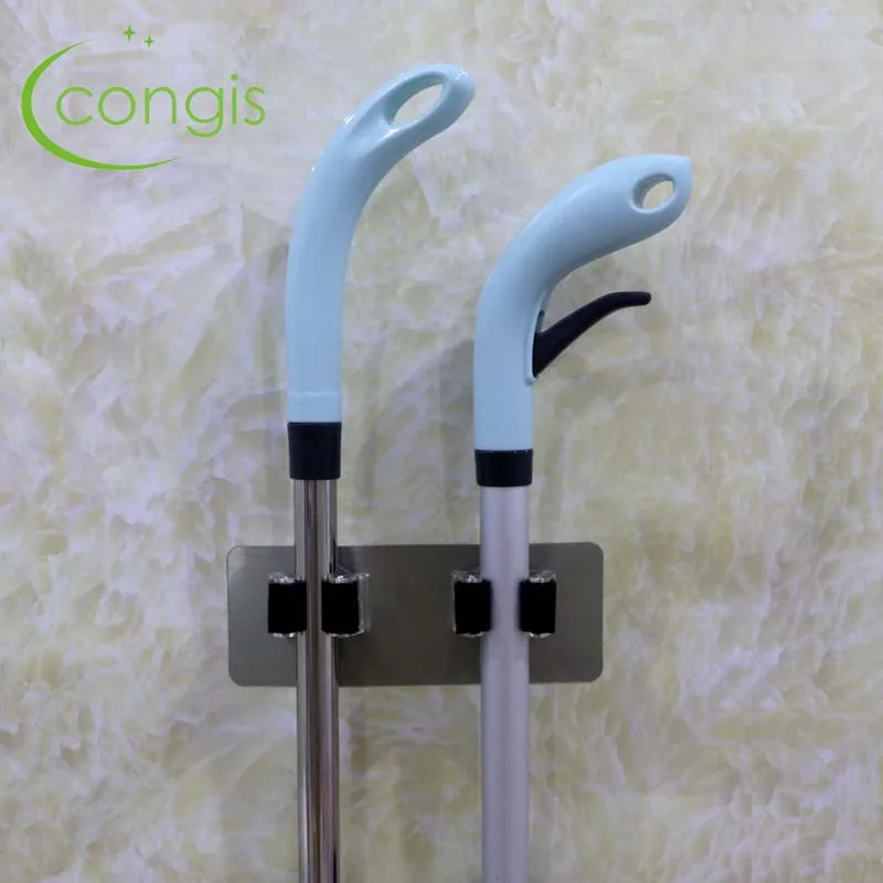 

Congis Traceless Sucker Mop Holder Powerful Wall Mounted Kitchen Bathroom Mop Hook Rack Umbrella Organization Shelf Storage Tool