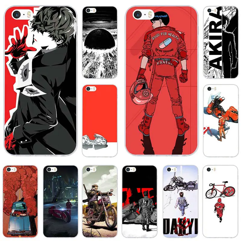 

Coque Capa Soft TPU Silicone Mobile Phone Cases Cover for iPhone X XR XS Max 5 5S SE 6 6S 7 7Plus 8 Plus Akira Kurusu Anime