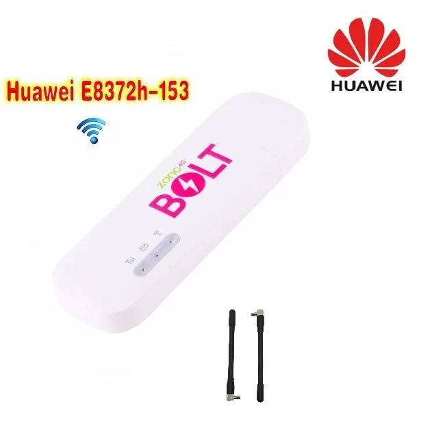2 шт антенна+ Базовое зарядное устройство) разблокированный huawei E8372h-153 Cat4 WiFi ключ 3g 4G FDD 150 Мбит/с беспроводной модем