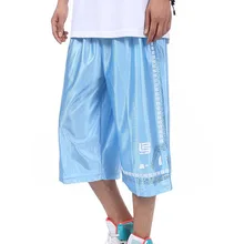 Повседневные шорты для мужчин, летние тонкие дышащие мужские шорты свободного размера плюс длиной до колен, новинка, синий, белый, черный