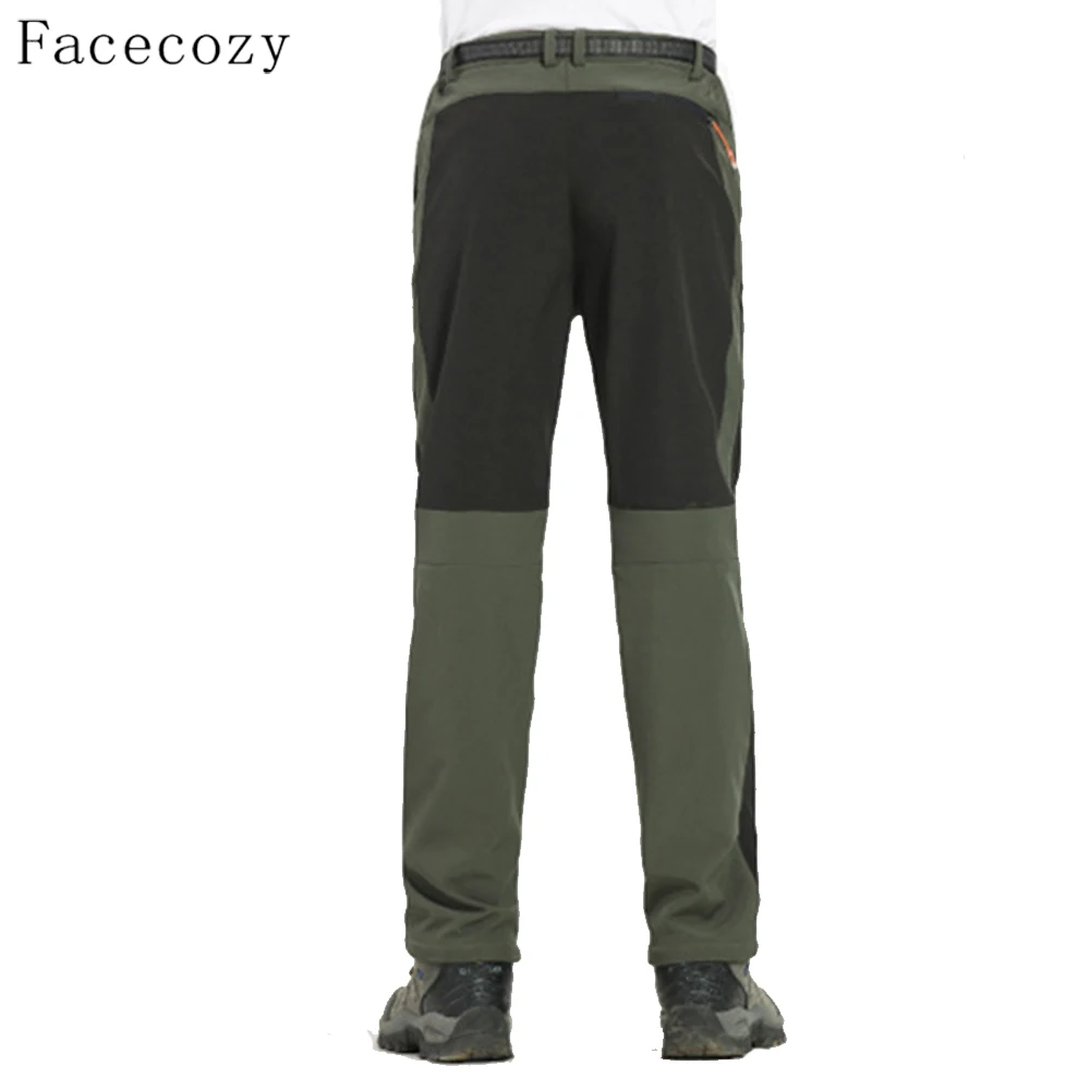 Facecozy мужские Походные штаны для кемпинга зимние теплые флисовые уличные брюки