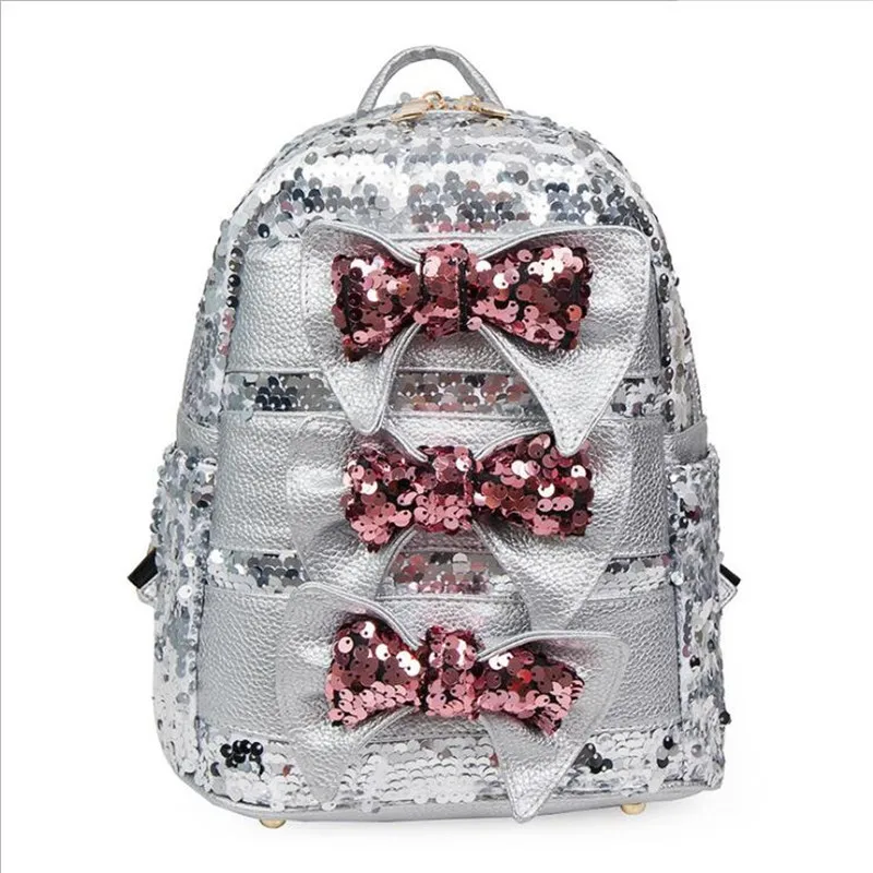 Meloke высококачественные кожаные рюкзаки с блестками, милые стильные дорожные сумки для девочек, школьные сумки, Прямая поставка MN777