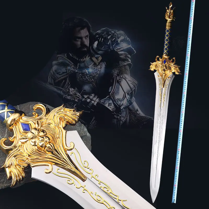 [Сделано из металла] ремесла 1:1 110 см WOW king of Stormwind Llane Wrynn I sword Lion Модель украшения