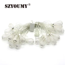 SZYOUMY 3,5 м 20 светодиодный s золотистая лампочка светодиодный Сказочный свет шнура AC110V/220 V Капли дождя Дизайн Праздник Рождества лампа 8 режимов