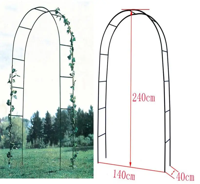 240 см/9" Высота x 140 см/55" Ширина Свадебные украшения металлическая Арка перголы в белый/темно-зеленый фон стенд