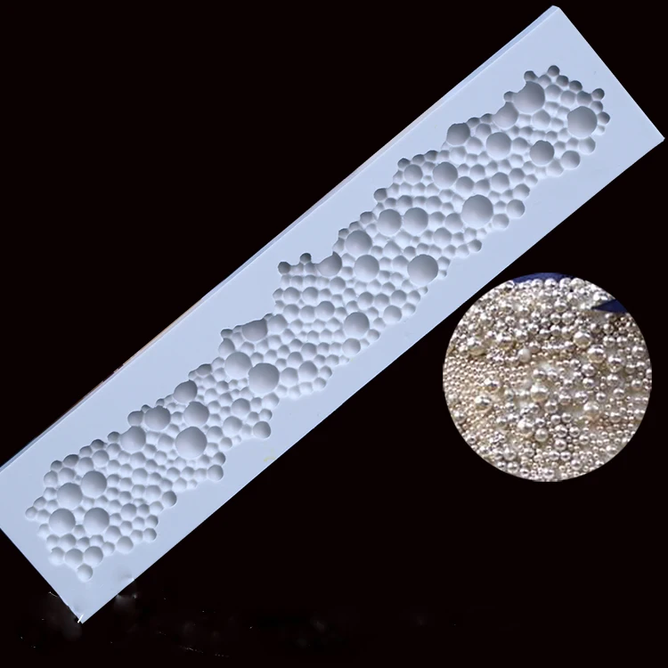 

Silicone mold Pearls around luxury pearl necklace fondant silicone pearl mold for cake decorations