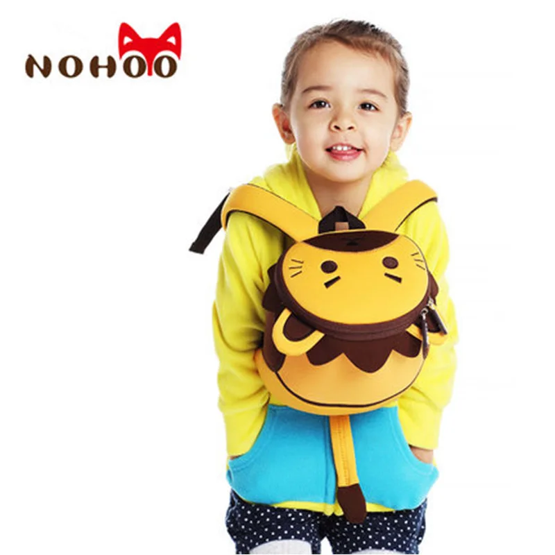 NOHOO 3D Animals Printing School Backpacks for Children Waterproof Cartoon Kids School Bags for Girls Mochila Escolar Toddler’s