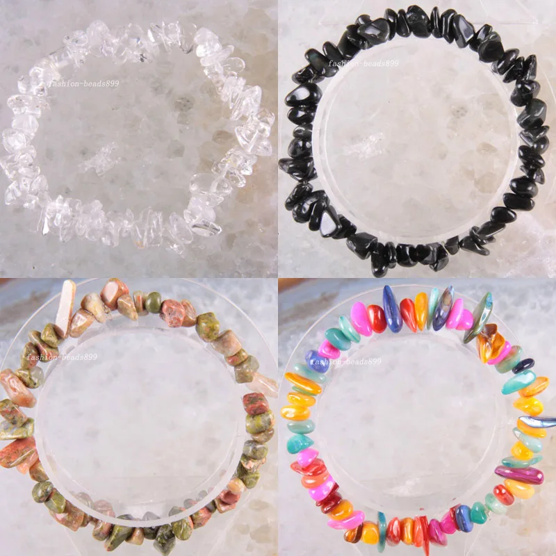 4 шт. растягивающийся браслет из натурального камня 8 дюймов|stretch bracelet|bracelet