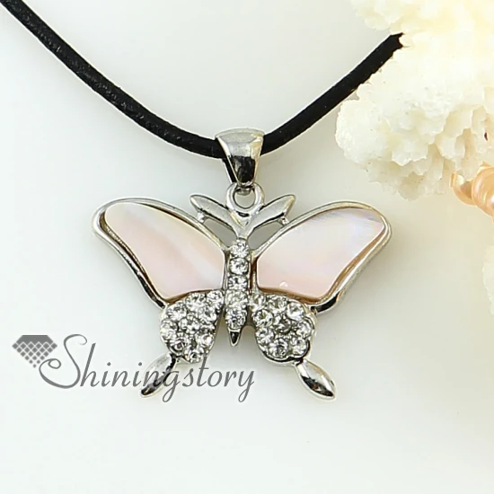 

butterfly pink mother of pearl oyster shell shining rhinestone necklaces pendants 2013 handmade fashion jewelry